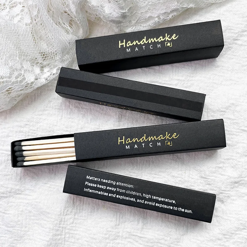 Custom Style Box Matchbox with Luxury Color Matches Long Pole Printed Matchbox Bulk Customized Match Boxes