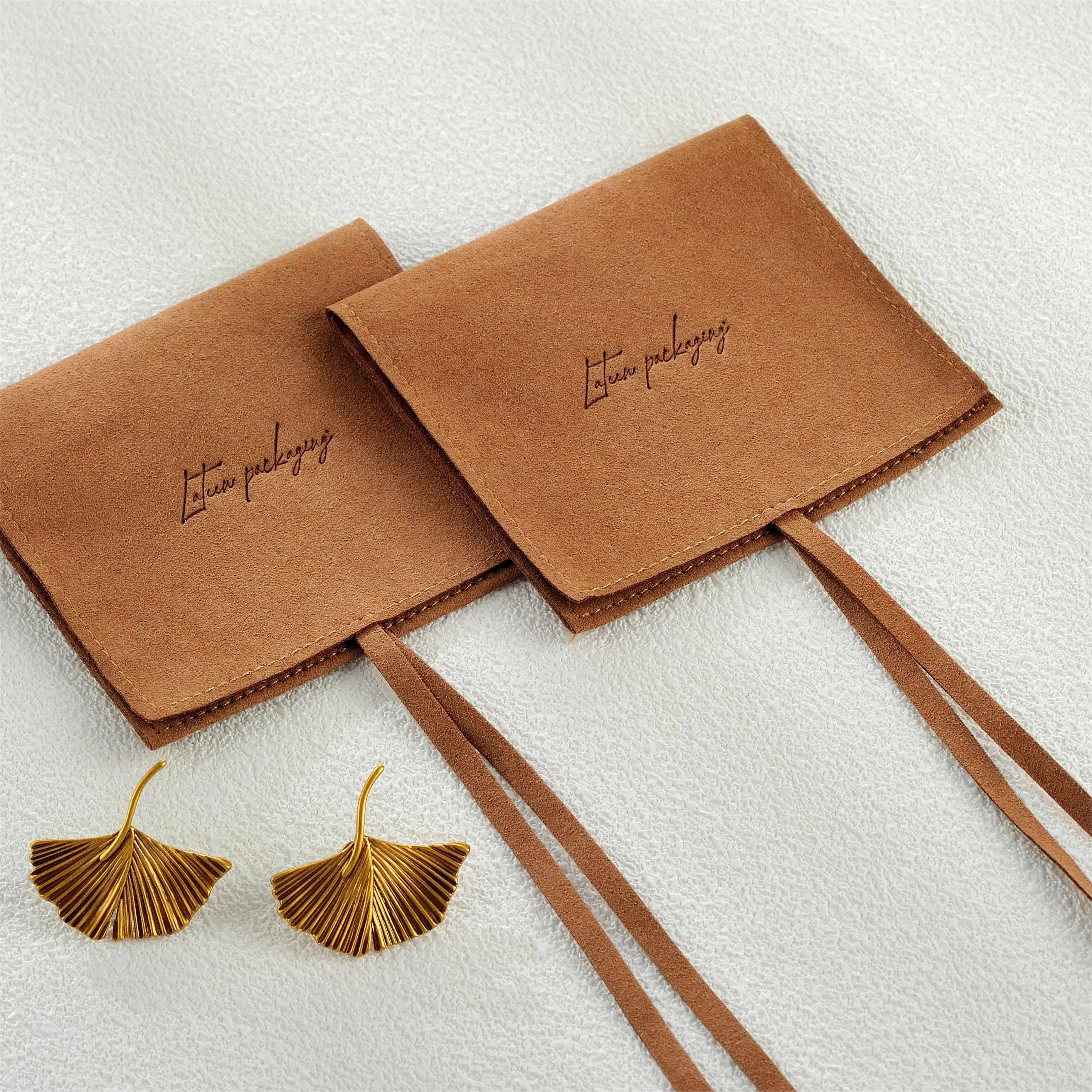 Microfiber Bracelet Necklace Rings Jewelry Packaging Pouch Custom