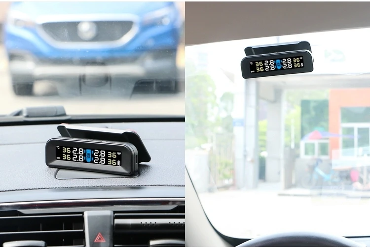 Solar Energy Tire Monitoring System Monitor Waterproof Sensors Cars Tyre Pressure TPMS
