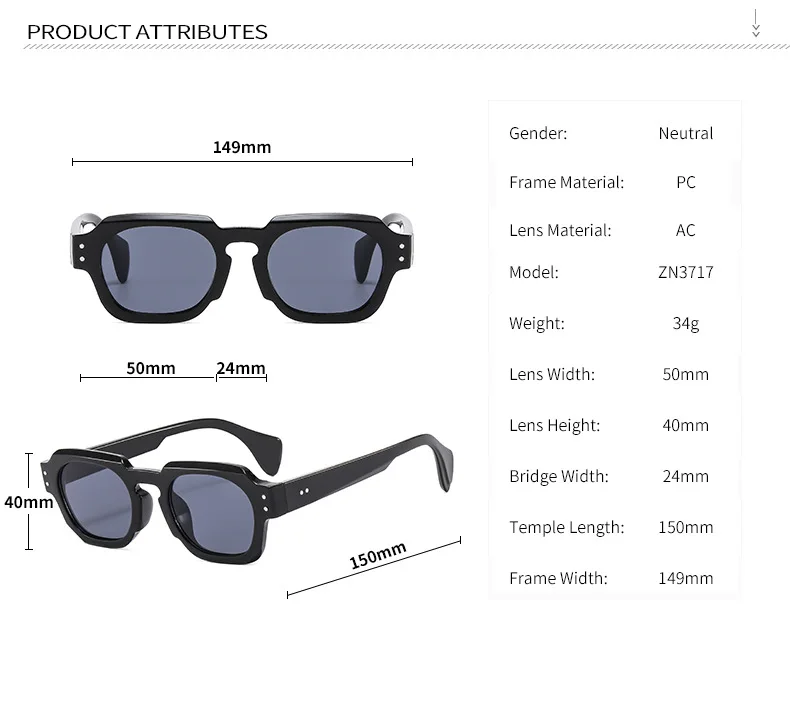 Dl Glasses Wholesale New Fashion Glasses Personality Custom Small Square Millet Nail Unisex