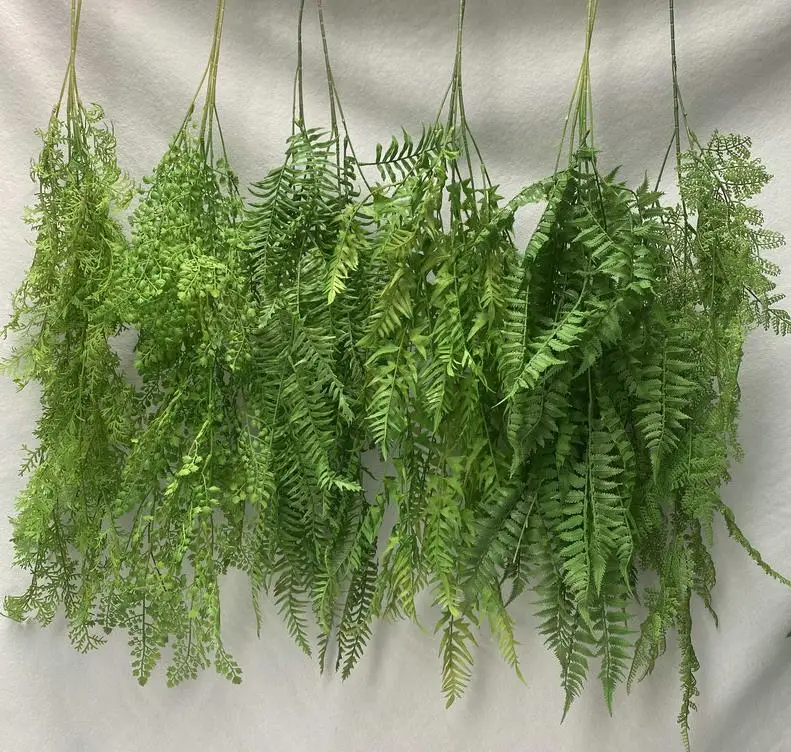 QSLH-V215 Artificial Hanging Plants Real Touch Latex Hanging Plants Green  Plants for Wall Decor