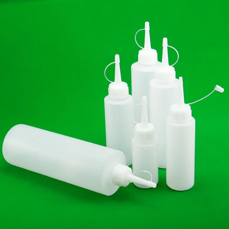 Empty HDPE Plastic Dropper Bottles with Screw Cap Super Glue Packaging in 60ml 100ml 120ml 180ml 250ml 500ml Sizes