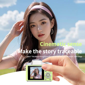 LK011 Professional Photo Smart Mini SLR CCD 3" IPS Screen Projection Kids Film Camera HD 1080P Waterproof Plastic MicroSD MP3 detail image