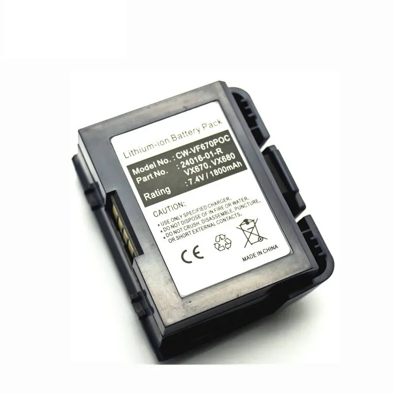 Batteria 1800mAh Compatibile Con VeriFone VX680, Terminale Wireless Per Carte Di Credito, Colore Blu Scuro, Li-ion