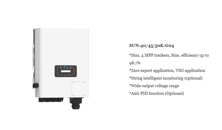 Deye SUN-50K-G04 50kW On-Grid Solar String Inverter - Efficient Three ...