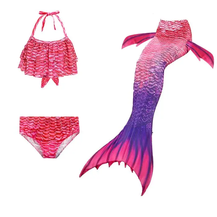 Mermaid For Swimming Girls Swimsuit Princess Bikini Set Bathing Suit ...