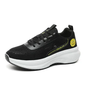 K2510 New Women's Shoes Trendy Mesh Shoes Breathable Thick Sole Increase Versatile Mesh Sports Shoes for Students