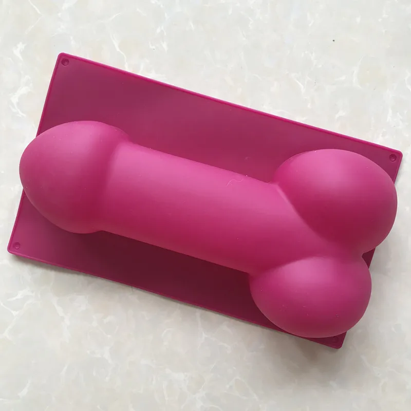 Large Size Silicone Penis Shape Cake Chocolate Mold for Unique Party Baking