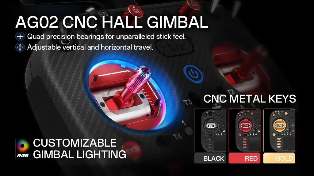 Radiomaster TX15 Max Radio Controller AG02 CNC Hall Sensor Gimbals (ELRS / M2) Controllo a distanza 4