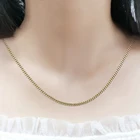 Gold Gold Hot Sale Genuine 18K Solid Gold Cuban Chain Necklace Real 18k Gold Necklace Men Jewelry