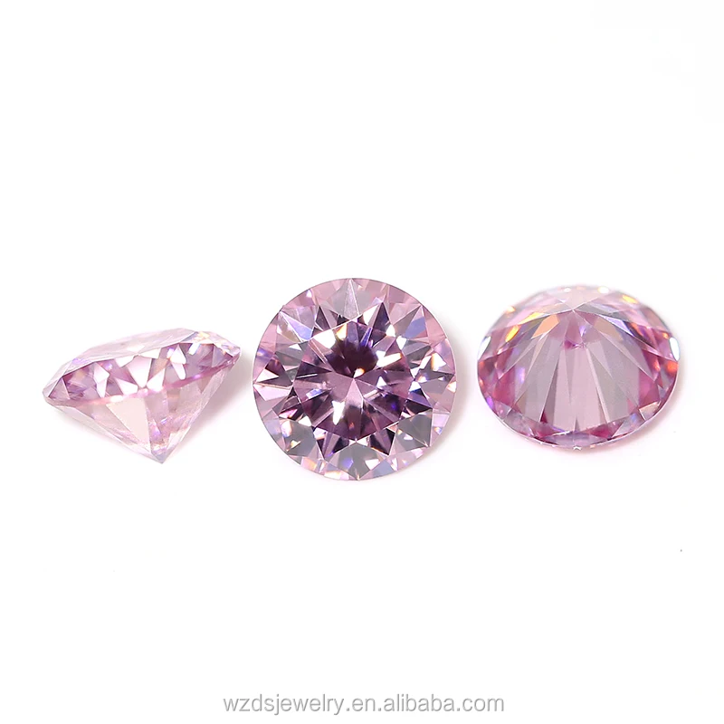 DS Jewelry DS000219 1ct Round Pink Moissanite Diamond