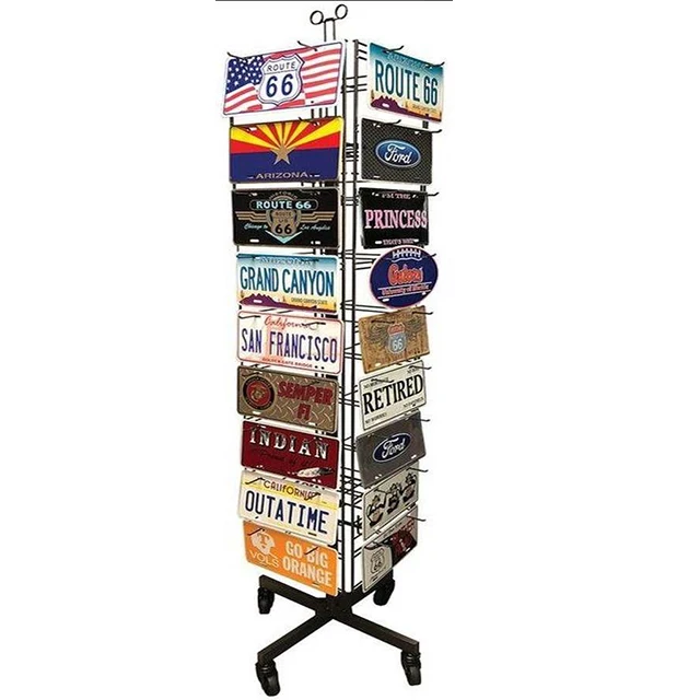 Factory Custom Made Metal License Plate Display Rack / License Plate