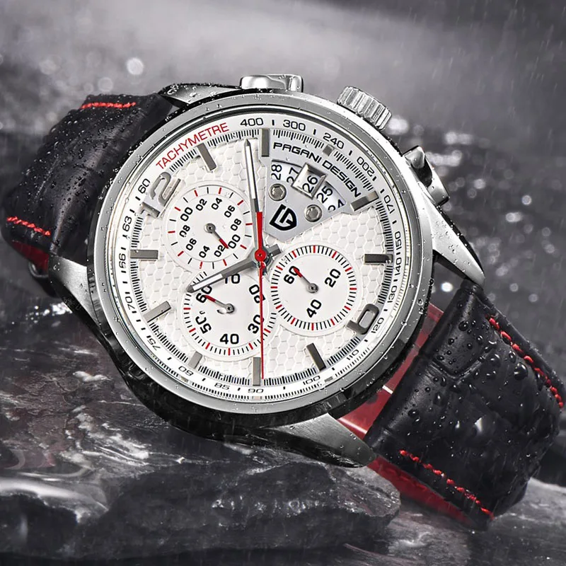 PAGANI DESIGN 3306 Brand Multi Function Quartz Men Chronograph Sport Watch Dive 30m Casual Fashion Custom Logo Watches