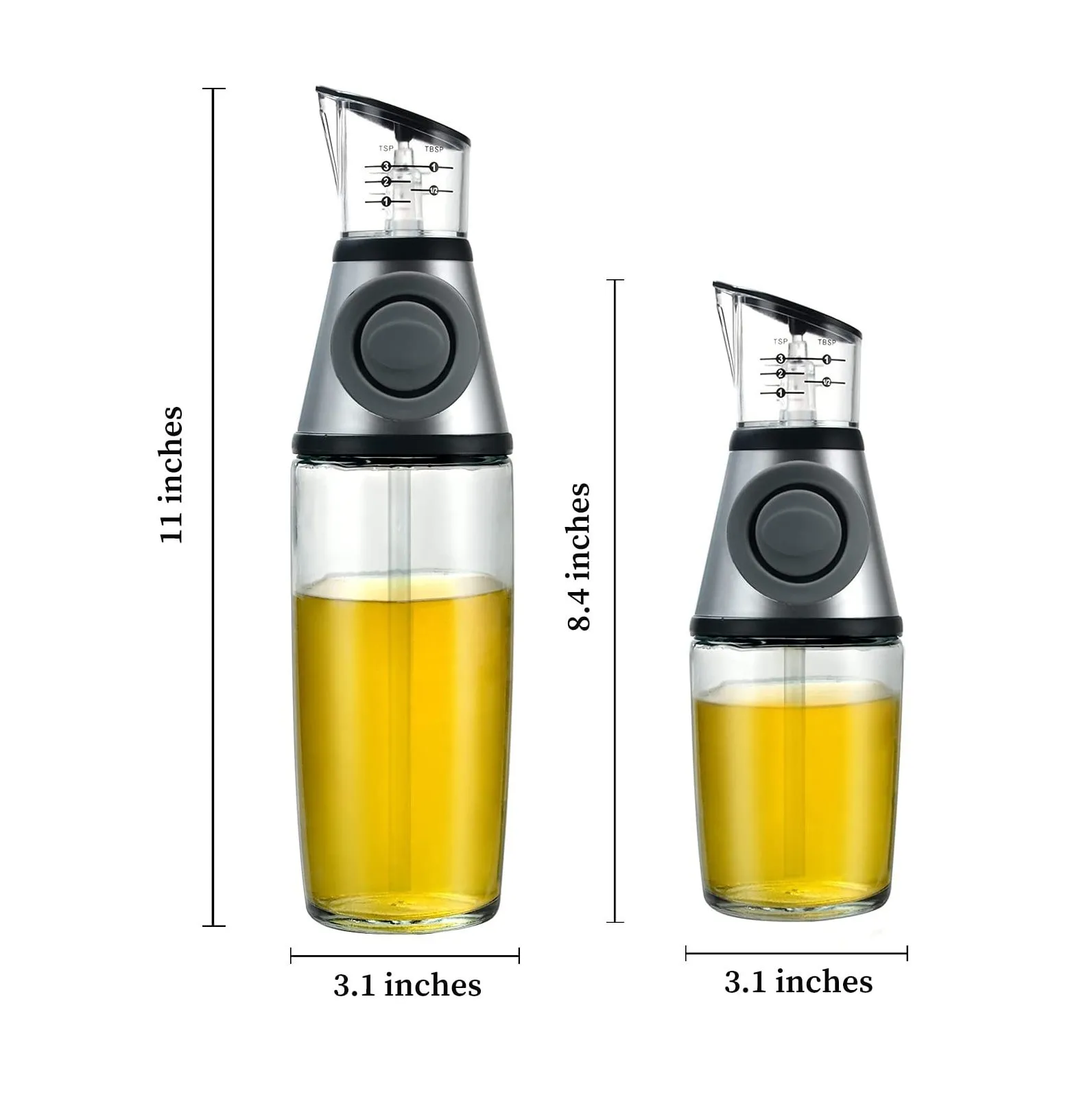 Kitchen Cook Drip Free Measuring Olive Oil Dispenser With Measurements