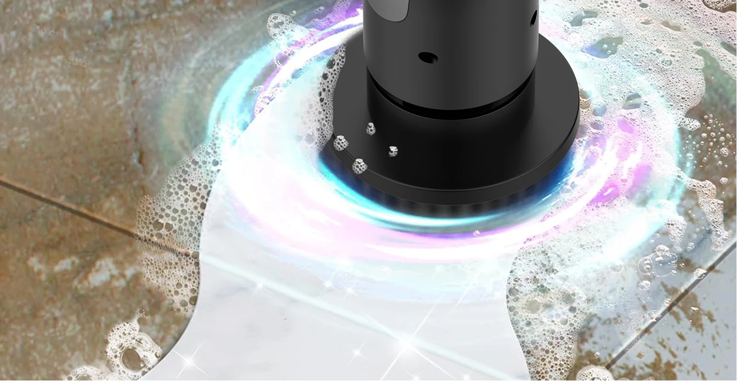 Home Kitchen Floor Cleaning Brush Long Handle Extendable Wireless Electric Rotating Model with Plastic Material