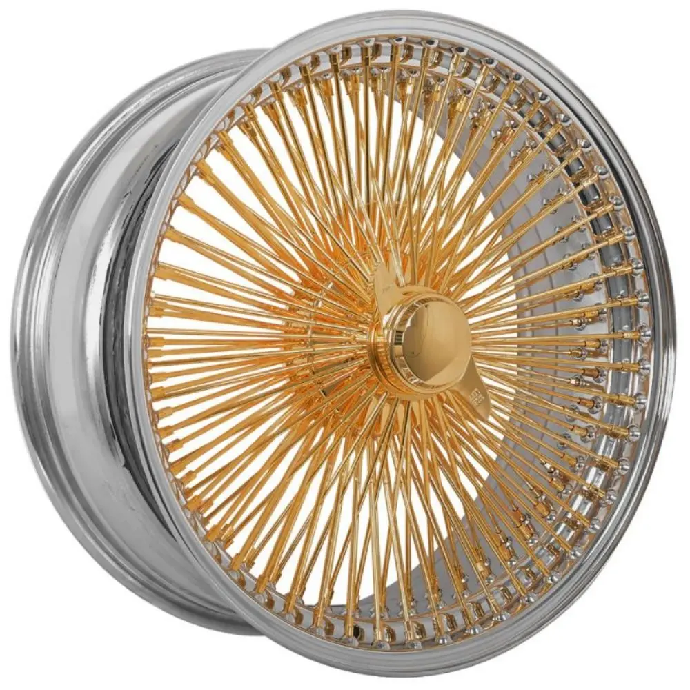 Проволочное колесо 13 14 15 16 17 18 20 22 дюйма золотой роскошный Спиннер стандартная прямая перекрестная кружевная оправа для спиц 72 100
