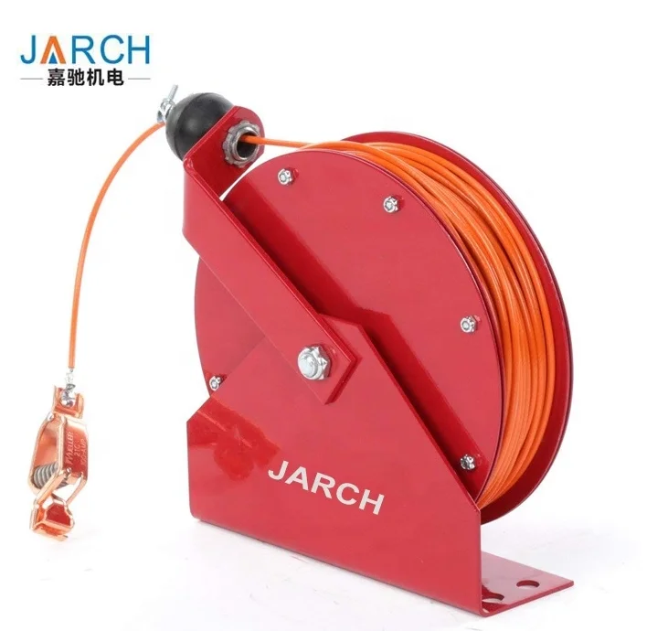 Auto Spring Retractable Static Earthing Hose Reel Anti Static Grounding Cable test Earth Wire Reels for Truck