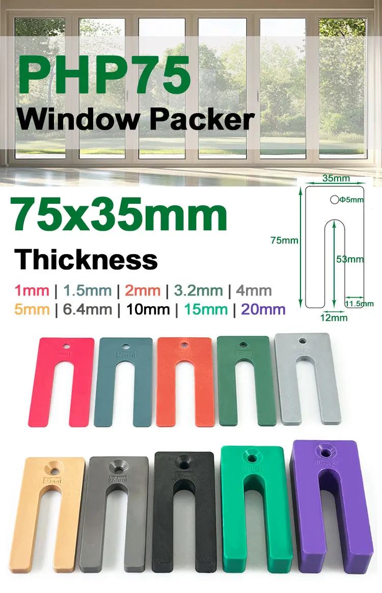 Window Packer Example Woshun 75\90\140mm Horse Shoe Window Packers Mixed Bucket 600 Pcs ...
