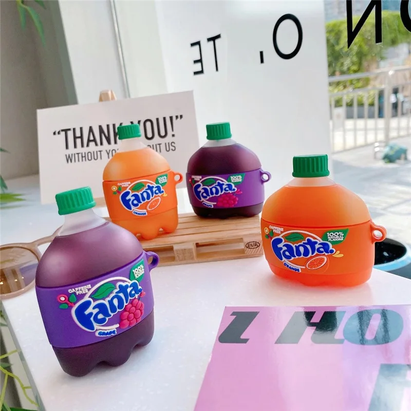 Fashion For Airpods Cases Cartoon Fanta Orange Bottle Juice Bottle  Protecting Cover For Apple Air Pod 2 Pro Headset Accessories - Buy For  Airpods Cover,For Case Airpods,For Case Iphone Product on Alibaba.com