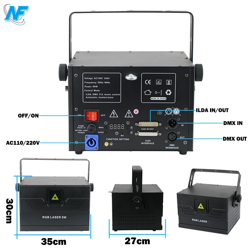 RGB DMX ILDA Laser Show Projector for DJ Light Shows - OEM | Wholesale