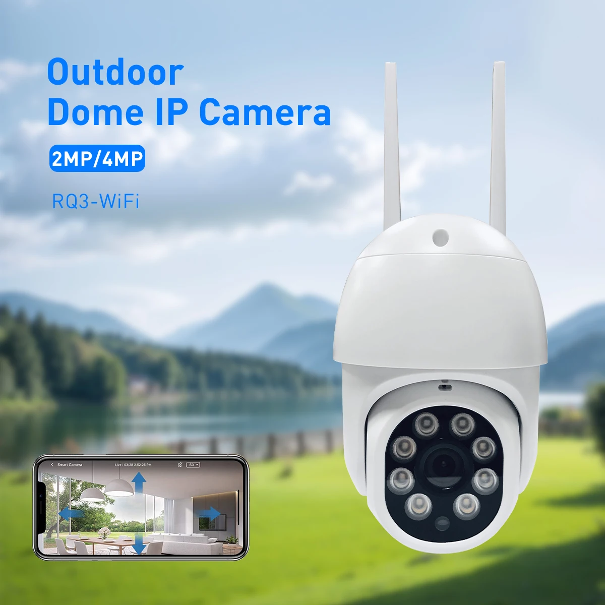 4mp outdoor dome wifi security camera hd cctv with night vision alarm storage motion detection tf card cloud-61