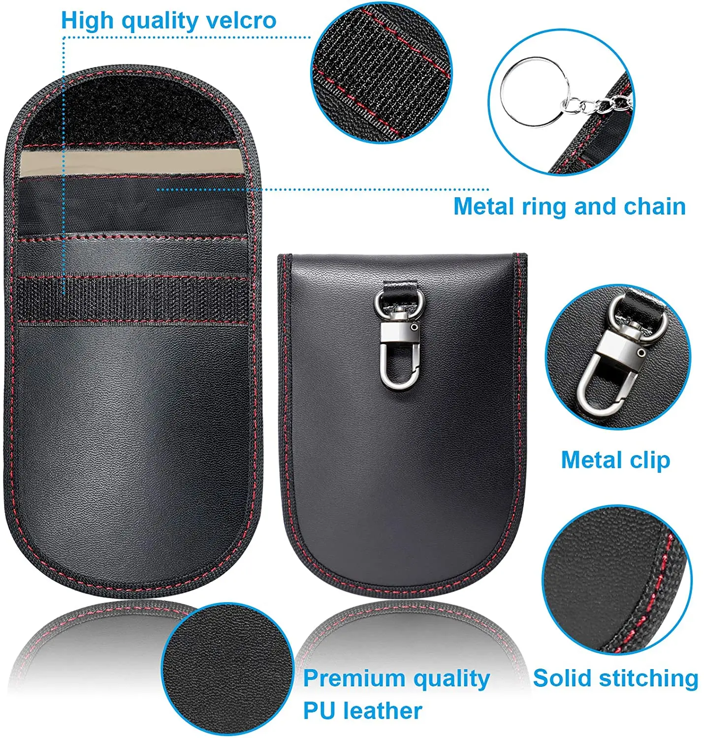 Waterproof Faraday Anti-Hacking Case Blocker Bag RFID Signal Blocking Antitheft Products Faraday Pouch Key fob Protector