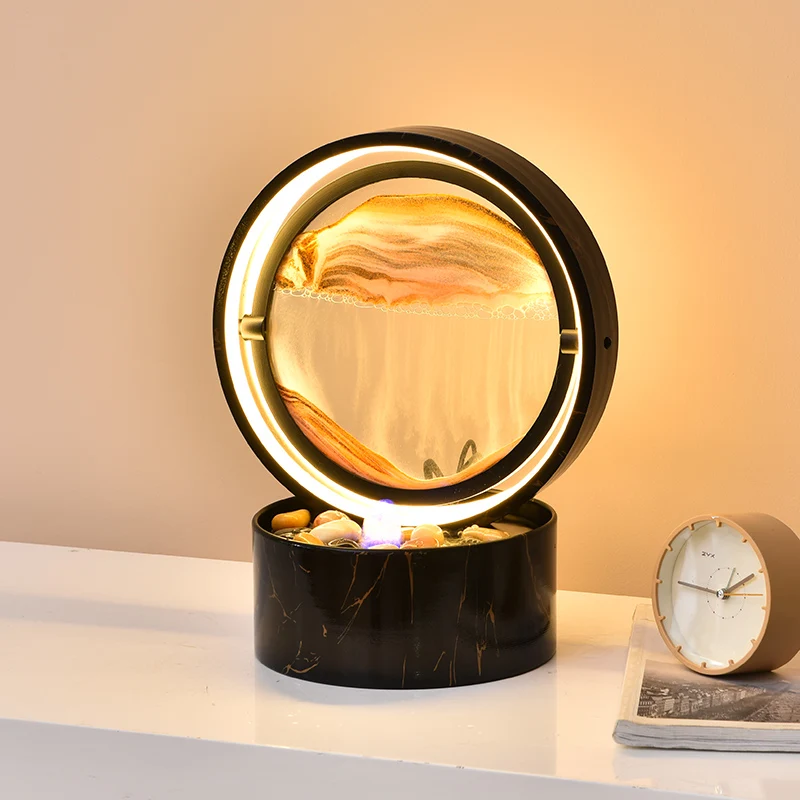 Креативные 3d стеклянные песочные часы в движении, движущаяся Песочная рамка, художественное изображение, текущий подарок, украшение фонтана