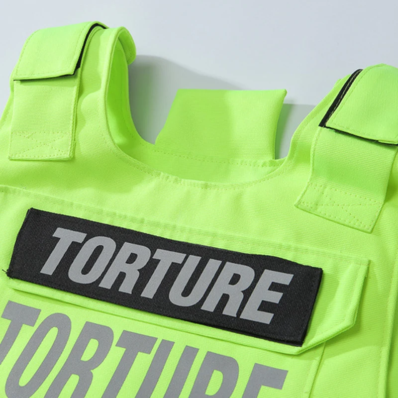 TORTURE Coat TEEN TOP TANK Tactical Vest Men Lil Durk Tops Torture Vest Tees Tank Tops Dancer Tyga Vest