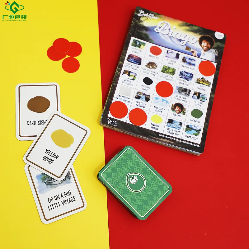 Лидер продаж на Amazon, карточки для бинго с индивидуальной печатью и аксессуары для игр в бинго для взрослых и детей