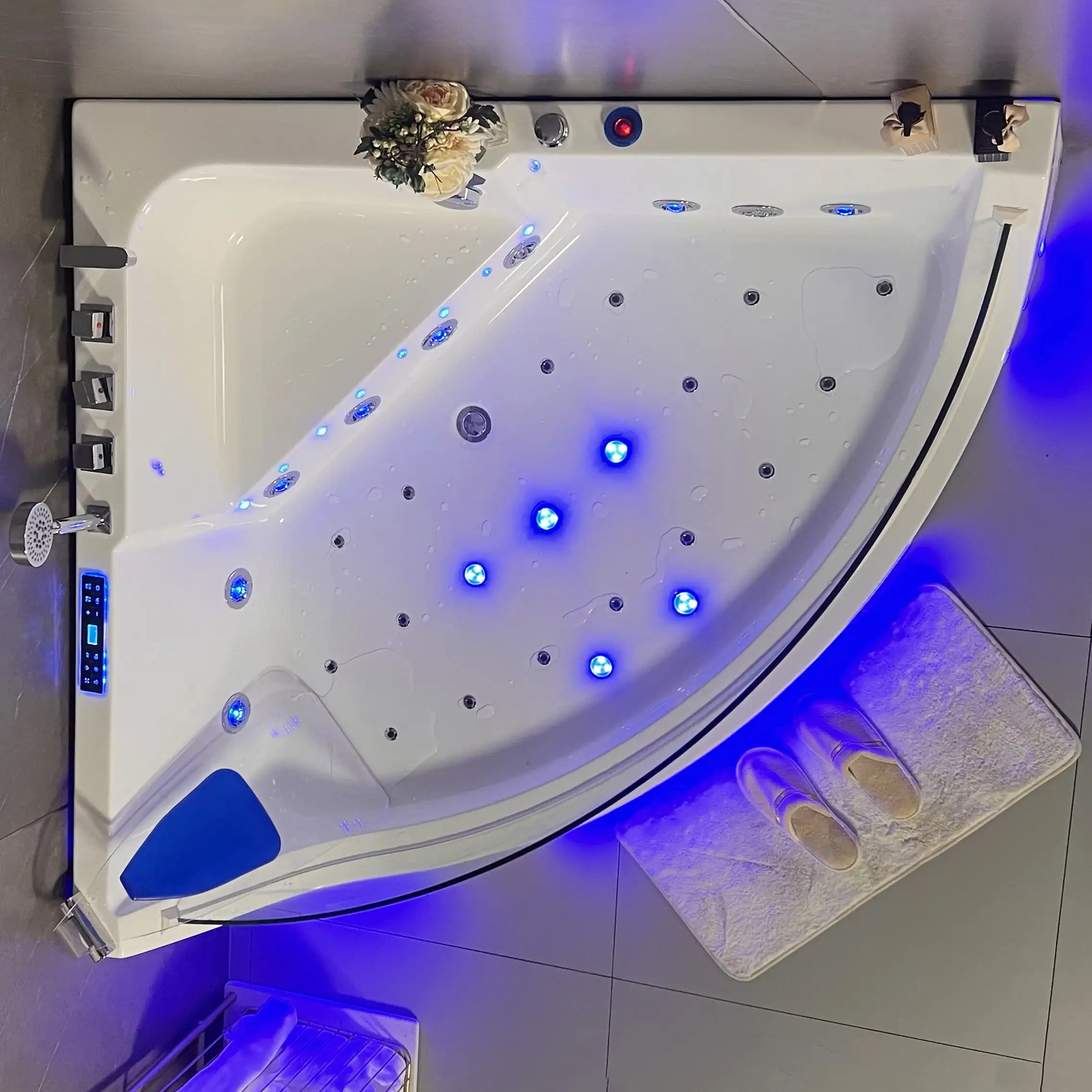 Modern Relax Hydromassage Drainer 2 Person Whirlpool Massage Bath Tub