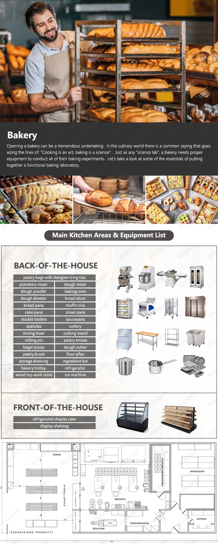 Cheap Price Bakery Equipment Bread Baking Machine Complete Set Cake