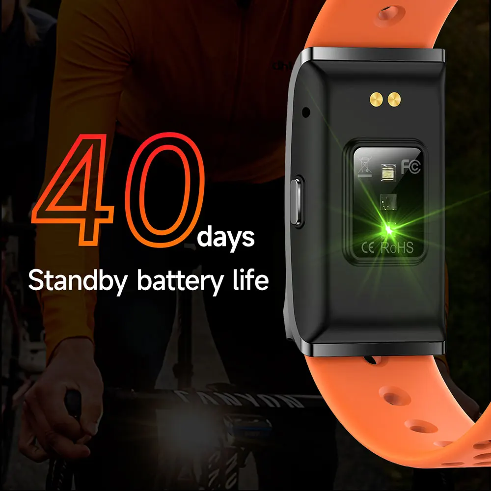 Health Tracker Pedometer Heart Rate Vibration Alert Sport Android IOS Compatible IP68 Waterproof No-screen Smart Bracelet Band