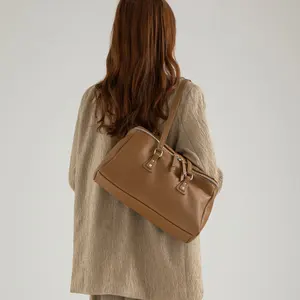 Custom Designer Fashion Trending Pu Leather Bolsos De Mujer Women'S Zipper Shoulder Bags Boston Bag