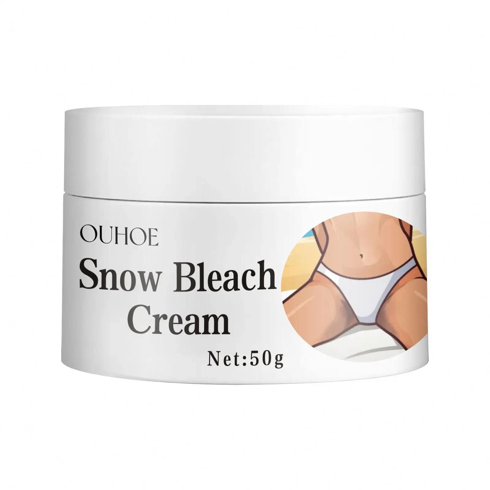 OUHOE Private Part Whitening Snow Bleach Cream Intimate Underarms Bikini Area Remove Dark Spots Inner Thigh Whitening Cream