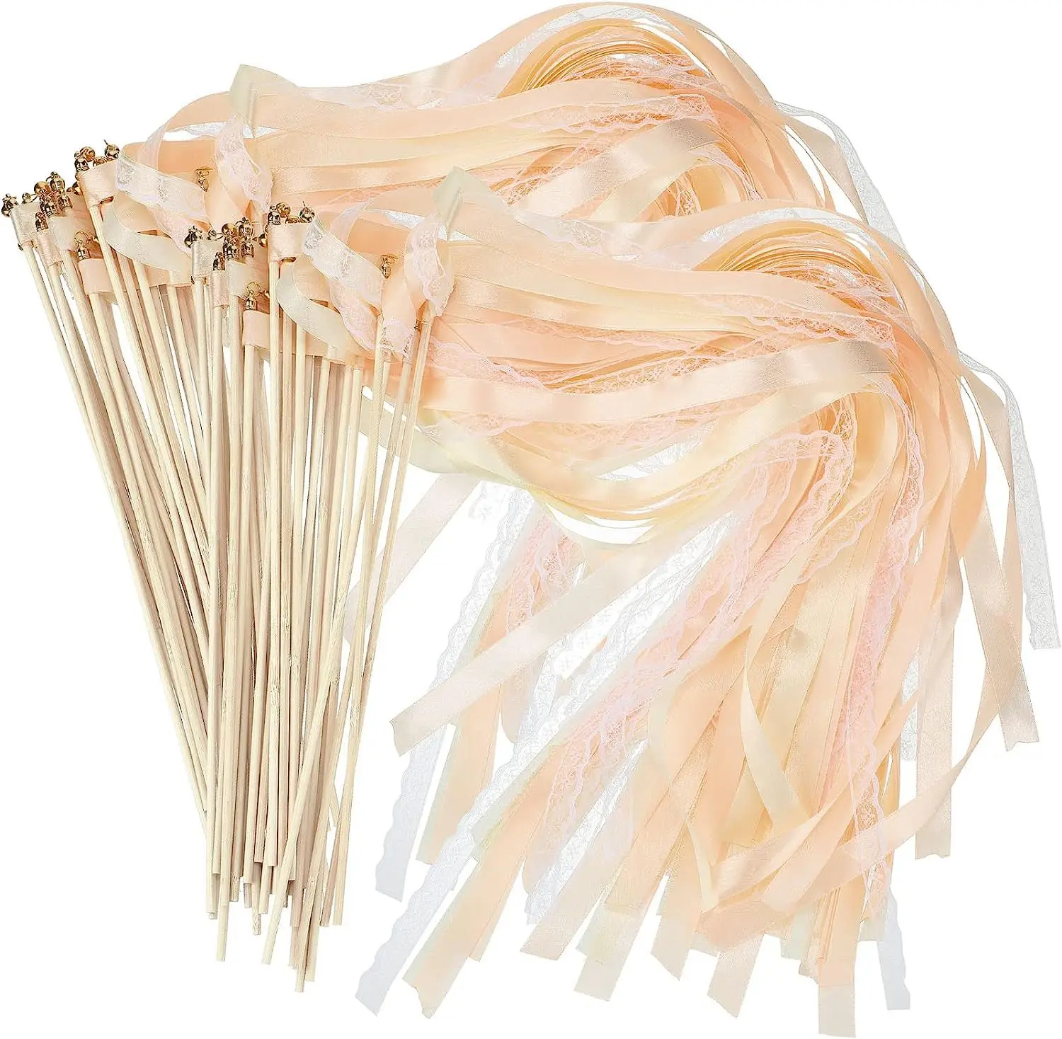 Ленты кружевные свадебные палочки с