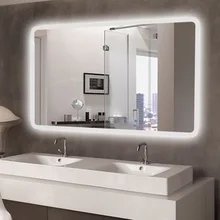 Espejo Led Smart Bathroom Makeup Mirror Touch Screen Anti-Fog Led Mirror For Apartment Hotel Project Bath Mirrors