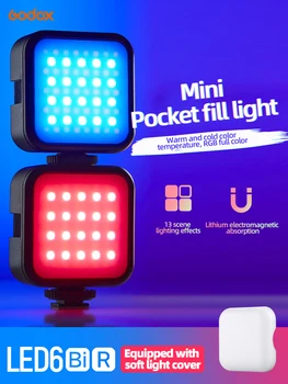 GODOX LED6R RGB Video Light LED Camera Full Color Photography Fill Light Dimmable Mini Pocket Live Streaming Video Light detail image