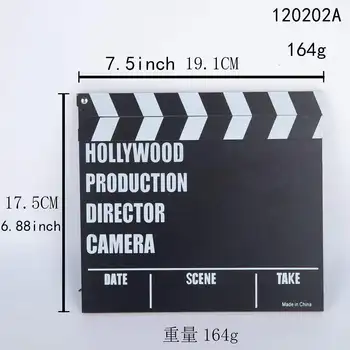 New Hot Sale  Funny Wooden Shooting Props Clapperboard Plate Movie Clapper Board and Theatre Props for Kids detail image