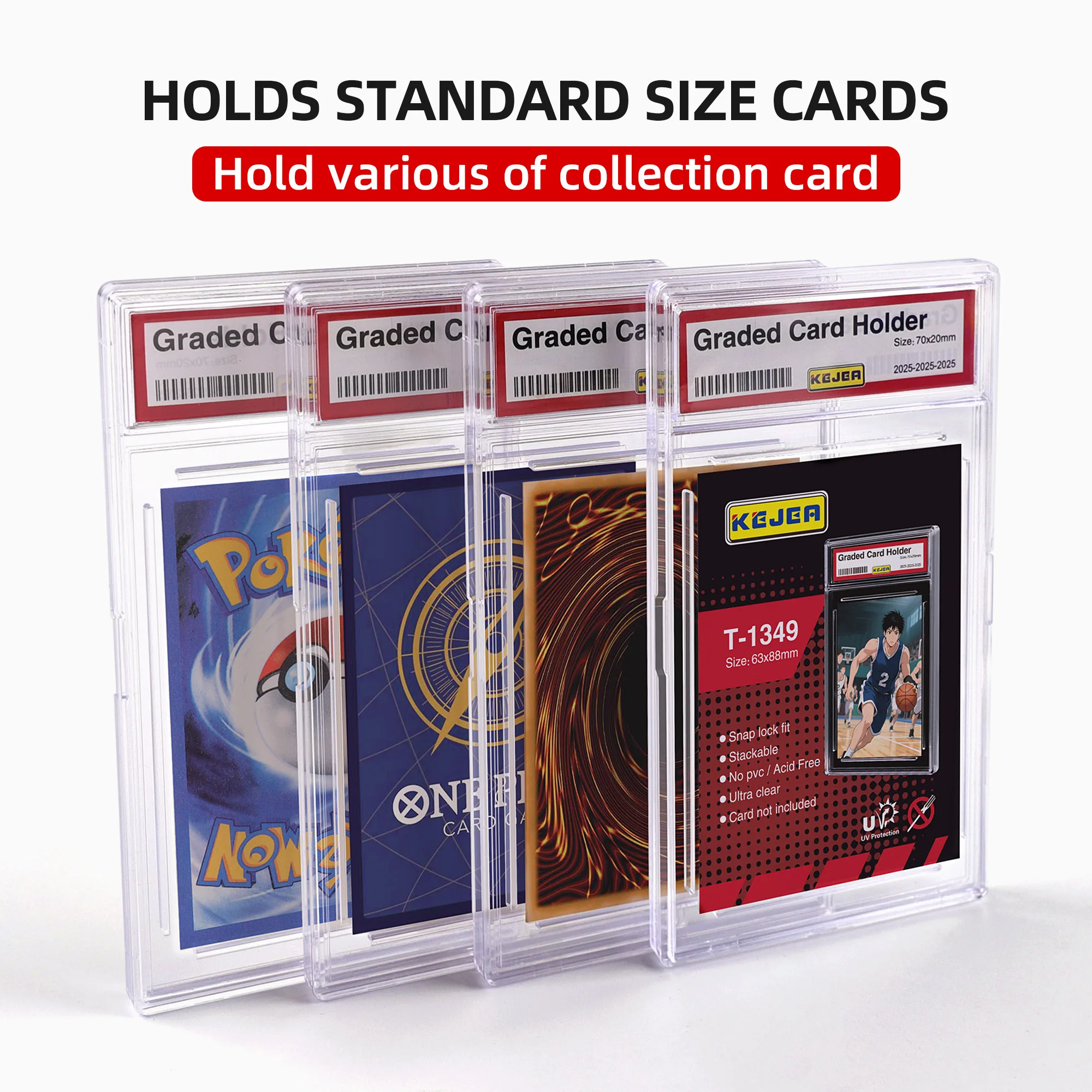 Kejea New Wholesale Premium Graded Badge Holder Ultra Clear Hard Plastic for Collecting Sports Trading Game Cards Kejea New Wholesale Premium Graded Badge Holder Ultra Clear Hard Plastic for Collecting Sports Trading Game Cards
