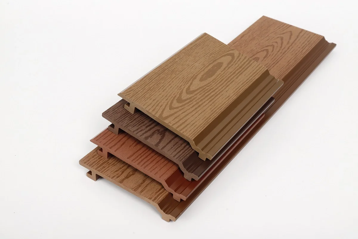 External Wood Grain Composite WPC Plank Exterior Wall Panel Outdoor Exterior Waterproof Cladding