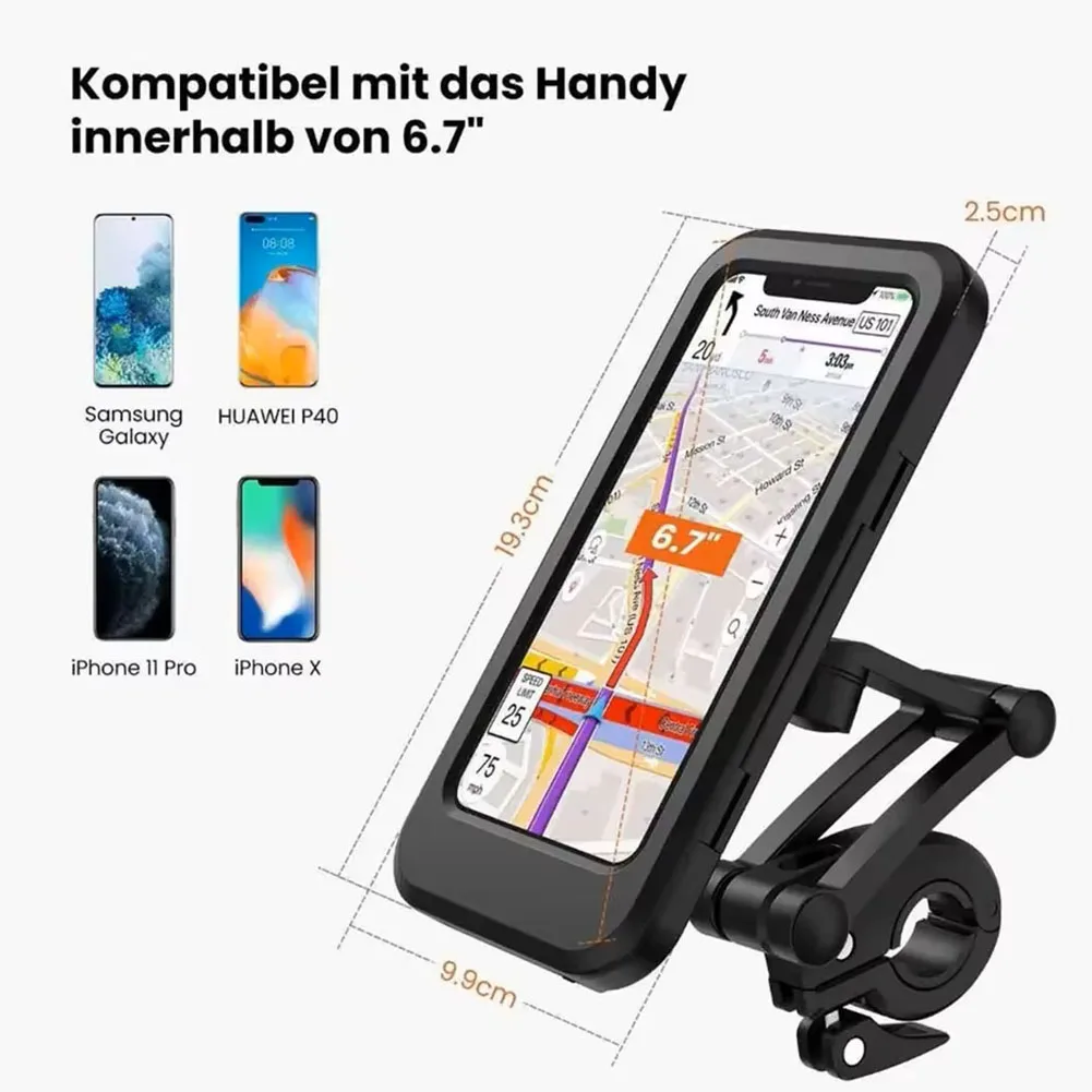 360 Degree Motorcycle Bike Bicycle Phone Holder Stand Mount Waterproof Folding Adjustable Outdoor Mobile Phone Holder Stand