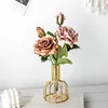 Test tube flower vase rose champagne brown