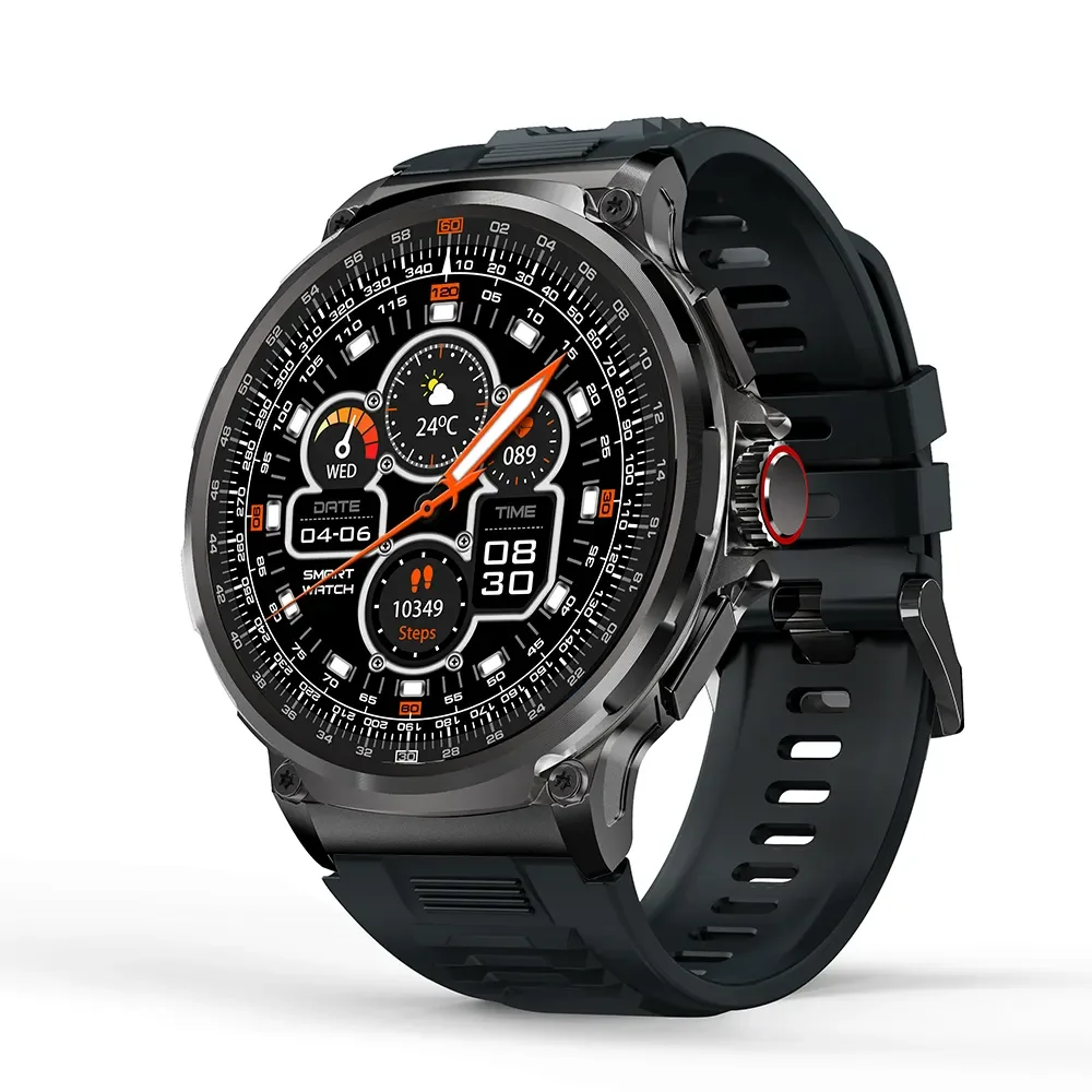 V69 1.85inch IPS HD Touch Screen 710mAh Men's Waterproof Call Answer Sleep Tracker Silicone Sports Smart Watch_voghion.com