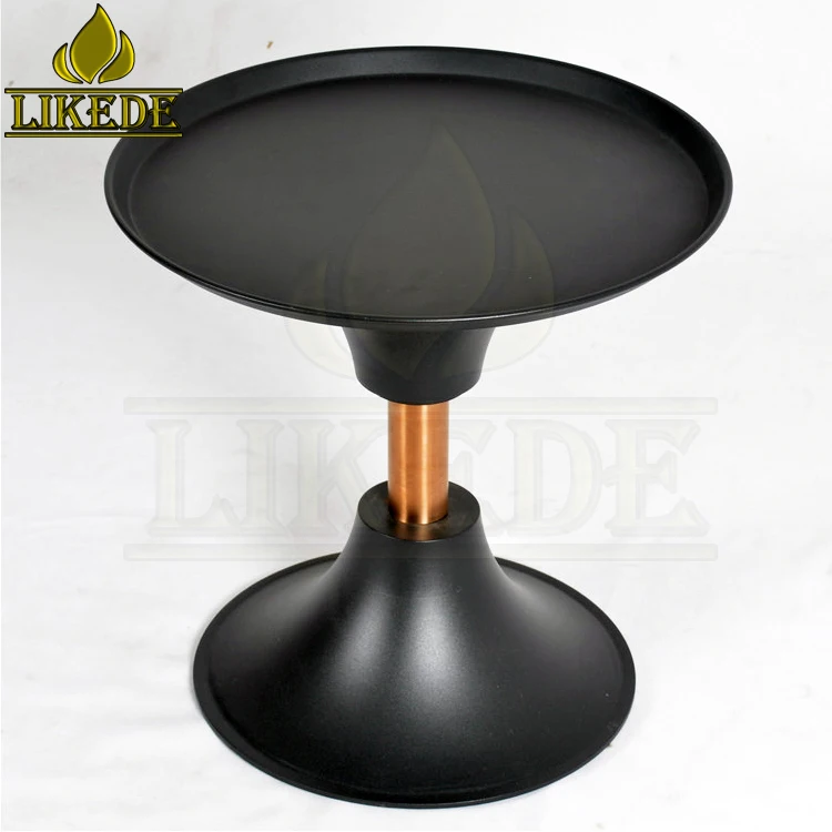 Modern Metal Black Cast Iron and Aluminium Alloy Coffee Tea Table Featuring Steel Legs