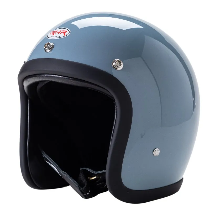 amz motorcycle helmet dot helmet Lightweight SOA Style Beanie / Matte Black Beanie Helmets Available Sizes AMZ DOT Approved Retro 3/4