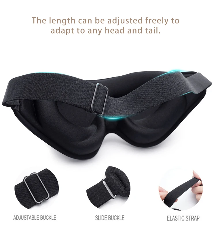 Customized Travel Sleeping Mask zero Pressure 3D Design Comfortable Eye Mask Portable Adjustable Rest and Relax