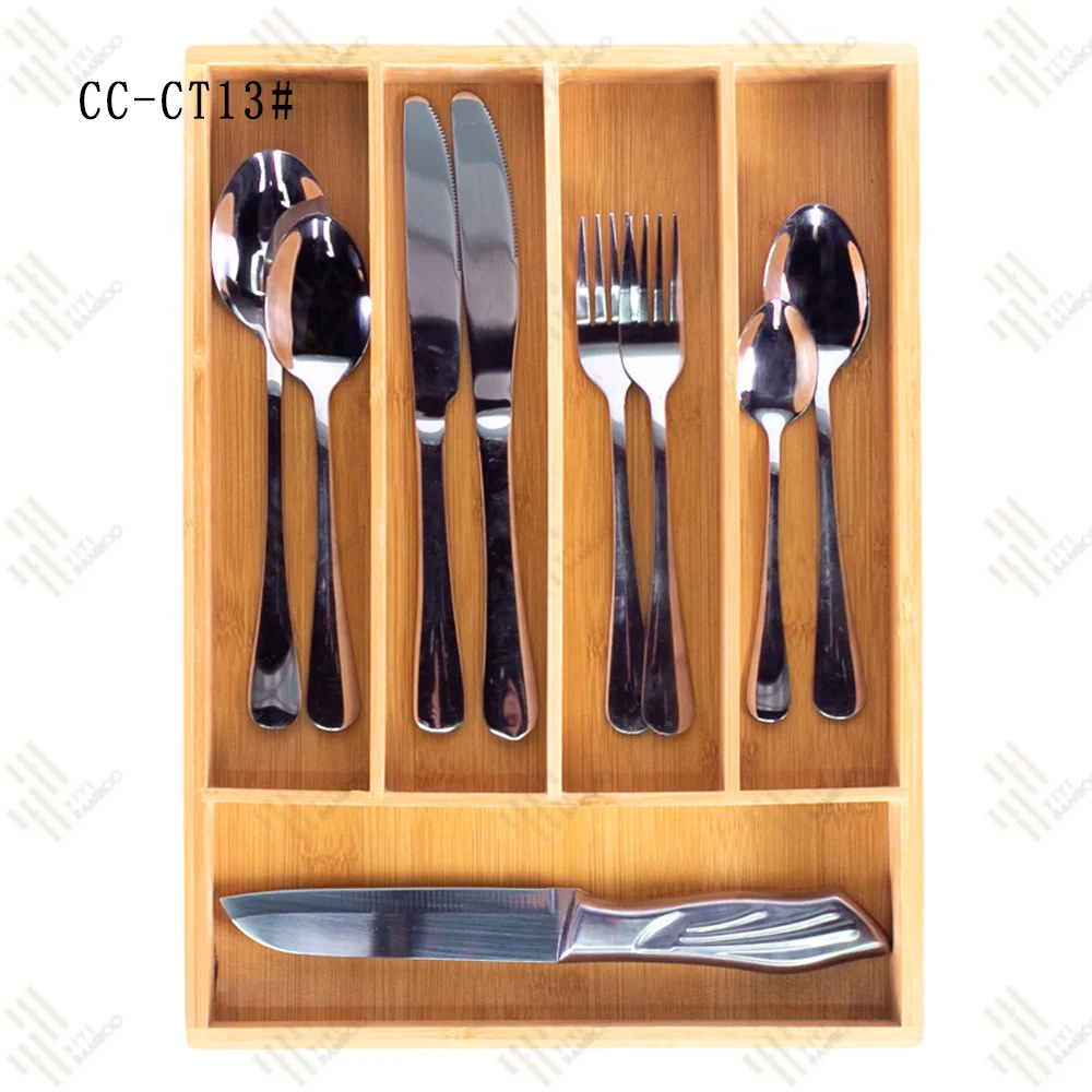 Pristine Bamboo Silverware Tray Organizer Flatware Utensil Cutlery Silverware Holder For Drawer Kitchen Drawer Organizer Divider - Buy Silverware Tray ...