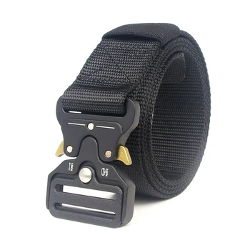 Factory Supply Tactical Outdoor Belt Imitation Nylon Army Training Combat Custom Canvas Belt For men Military suspenders Belt
