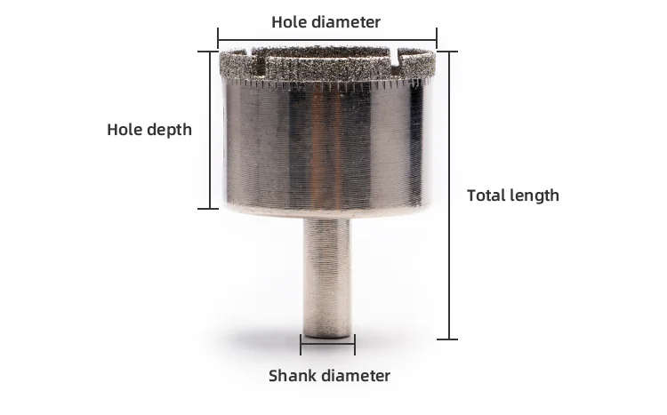 Silver Zinc Diamond Hole Saws Drill Bits 35mm