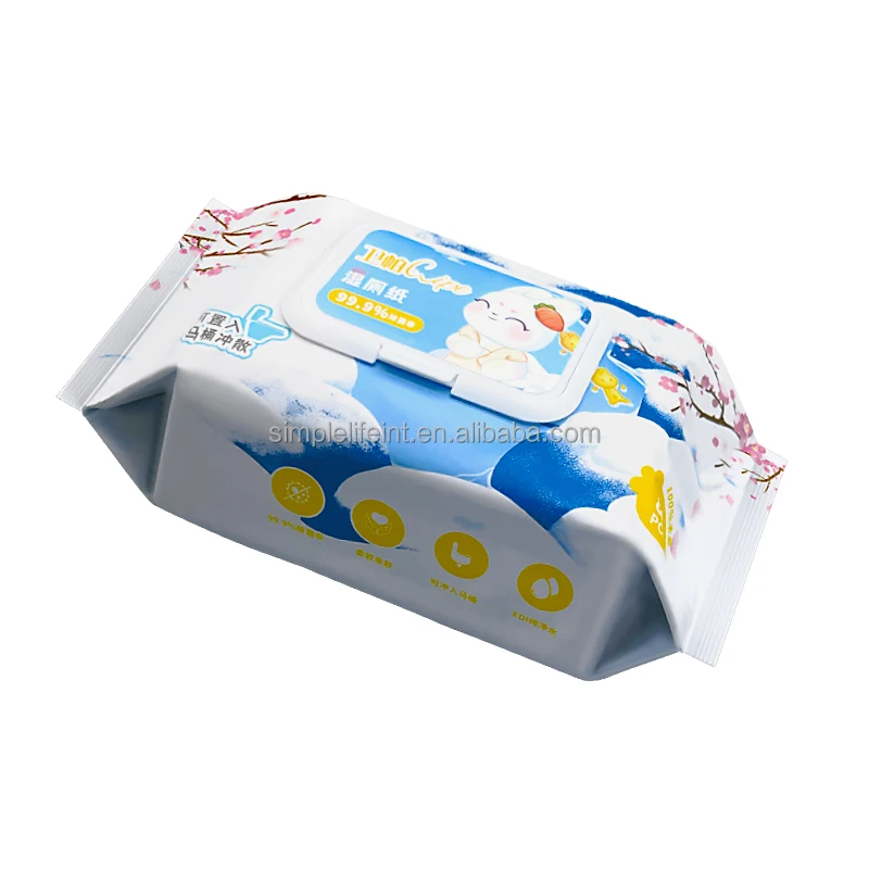 80 Pieces High Quality Soft Organic Flushable Portable Toilet Wipes,Wet